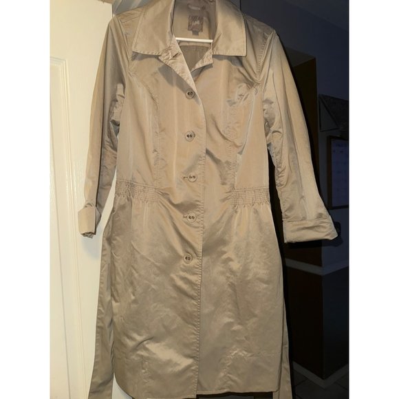 J. Jill tan trench coat size small - Picture 2 of 8